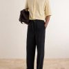 Nash Wide-Leg Belted Pleated Canvas Trousers - OU Nash Wide-Leg Belted Pleated Canvas Trousers - OU