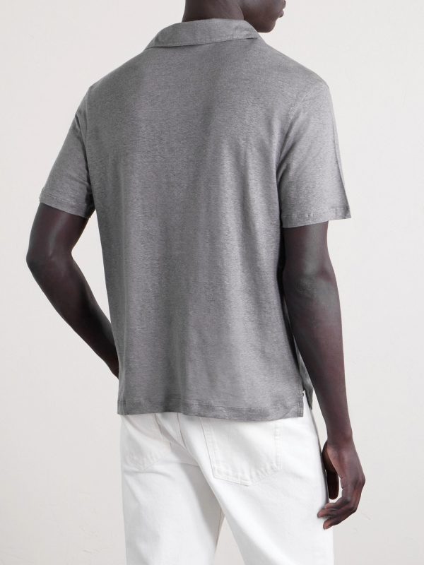 Simon Linen Polo Shirt - BK