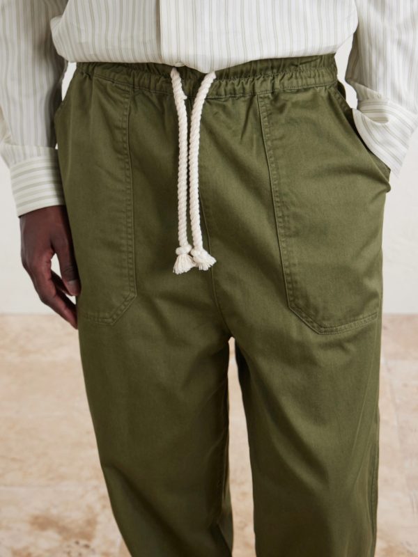 Ferry Wide-Leg Cotton-Twill Drawstring Shorts - CU