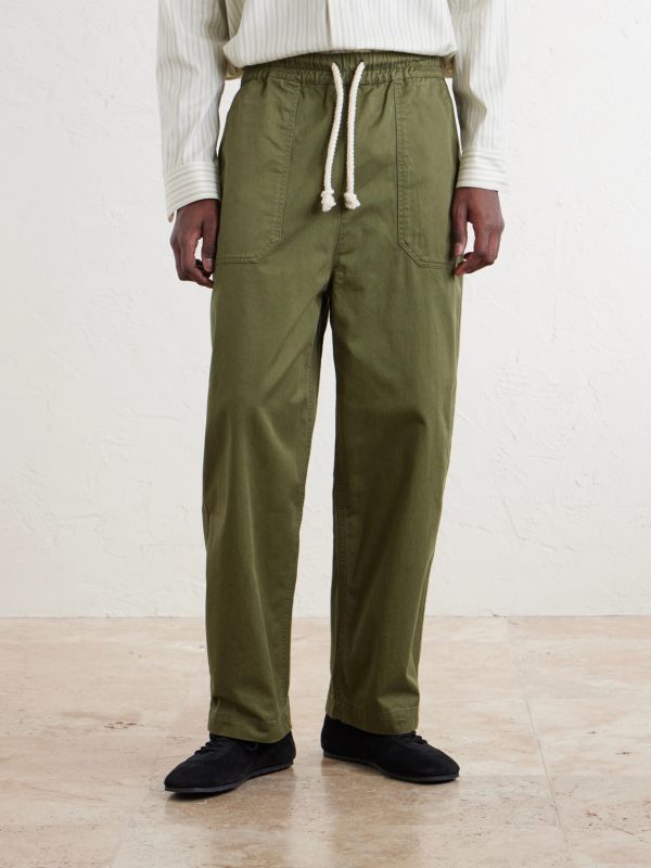 Ferry Wide-Leg Cotton-Twill Drawstring Shorts - FR