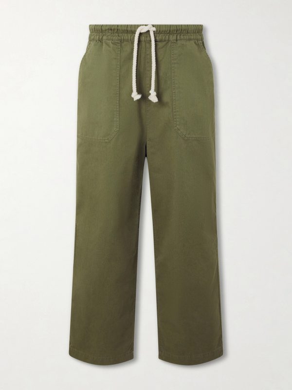 Ferry Wide-Leg Cotton-Twill Drawstring Shorts