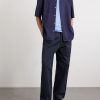 Eren Camp-Collar Cotton and Lyocell-Blend Seersucker Shirt - OU