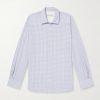 Giacomo Checked Cotton, Lyocell and Linen-Blend Shirt Giacomo Checked Cotton, Lyocell and Linen-Blend Shirt