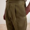 Drew Tapered Pleated Lyocell, Linen and Cotton-Blend Trousers - CU Drew Tapered Pleated Lyocell, Linen and Cotton-Blend Trousers - CU