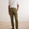 Drew Tapered Pleated Lyocell, Linen and Cotton-Blend Trousers - OU Drew Tapered Pleated Lyocell, Linen and Cotton-Blend Trousers - OU