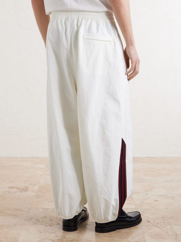 + Willy Chavarria Straight-Leg Logo-Embroidered Recycled Shell Sweatpants - BK + Willy Chavarria Straight-Leg Logo-Embroidered Recycled Shell Sweatpants - BK