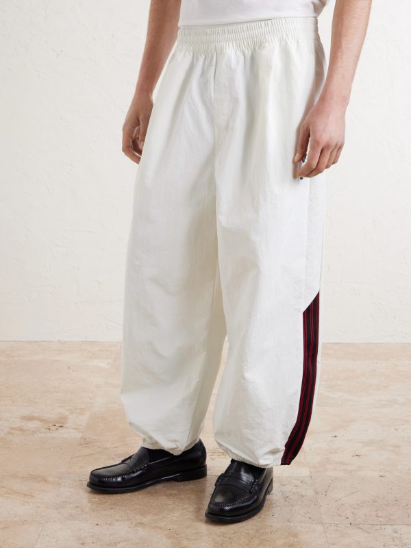 + Willy Chavarria Straight-Leg Logo-Embroidered Recycled Shell Sweatpants - FR + Willy Chavarria Straight-Leg Logo-Embroidered Recycled Shell Sweatpants - FR