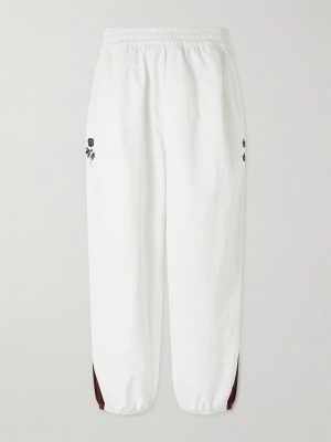 + Willy Chavarria Straight-Leg Logo-Embroidered Recycled Shell Sweatpants