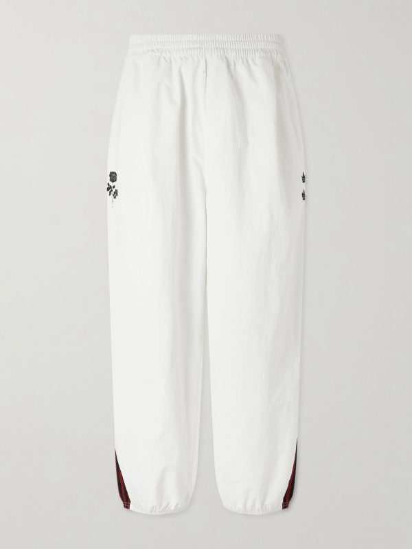 + Willy Chavarria Straight-Leg Logo-Embroidered Recycled Shell Sweatpants + Willy Chavarria Straight-Leg Logo-Embroidered Recycled Shell Sweatpants