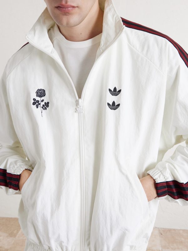 + Willy Chavarria Logo-Embroidered Striped Recycled Shell Track Jacket - CU