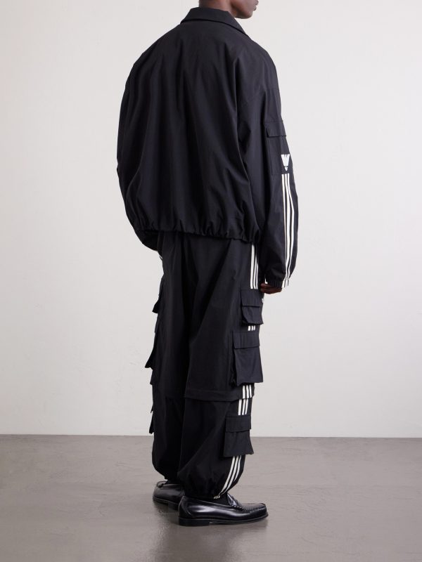 + Willy Chavarria Logo-Embroidered Ripstop Cargo Jacket - BK + Willy Chavarria Logo-Embroidered Ripstop Cargo Jacket - BK