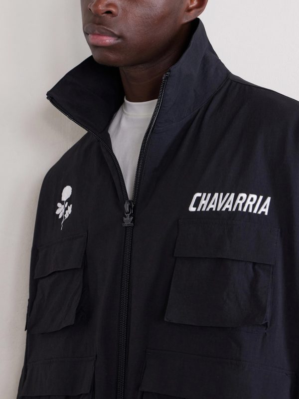 + Willy Chavarria Logo-Embroidered Ripstop Cargo Jacket - CU + Willy Chavarria Logo-Embroidered Ripstop Cargo Jacket - CU