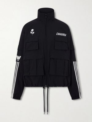+ Willy Chavarria Logo-Embroidered Ripstop Cargo Jacket + Willy Chavarria Logo-Embroidered Ripstop Cargo Jacket