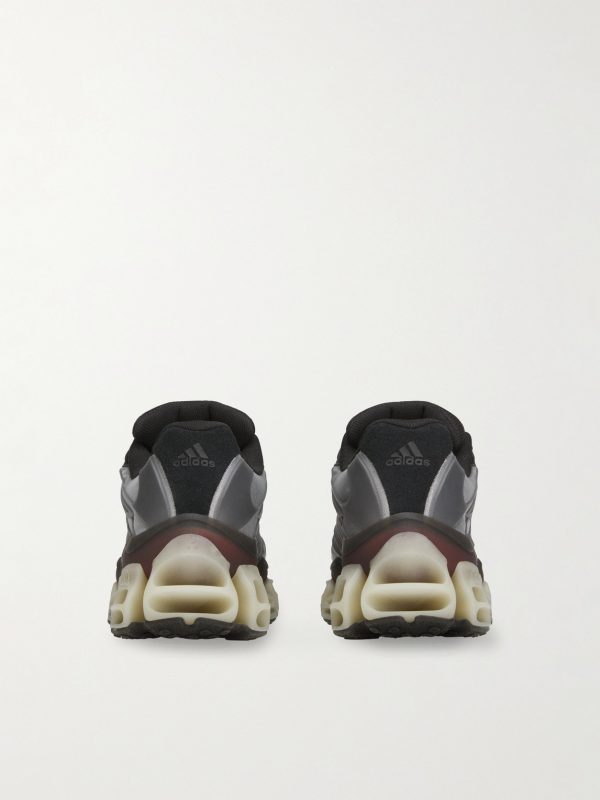 + Willy Chavarria Megaride AG Suede-Trimmed Mesh Sneakers - BK