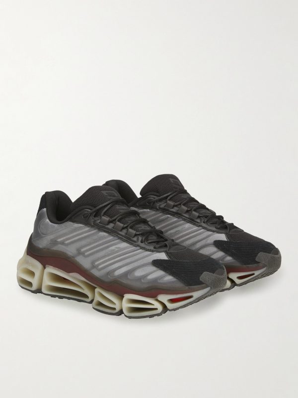 + Willy Chavarria Megaride AG Suede-Trimmed Mesh Sneakers - FR