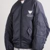 + Willy Chavarria Logo-Embroidered Satin Padded Bomber Jacket - FR
