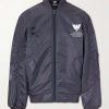 + Willy Chavarria Logo-Embroidered Satin Padded Bomber Jacket