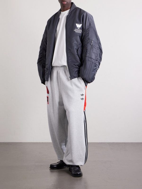 + Willy Chavarria Logo-Embroidered Satin Padded Bomber Jacket - OU