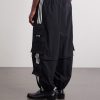 + Willy Chavarria Logo-Embroidered Shell Cargo Sweatpants - BK + Willy Chavarria Logo-Embroidered Shell Cargo Sweatpants - BK