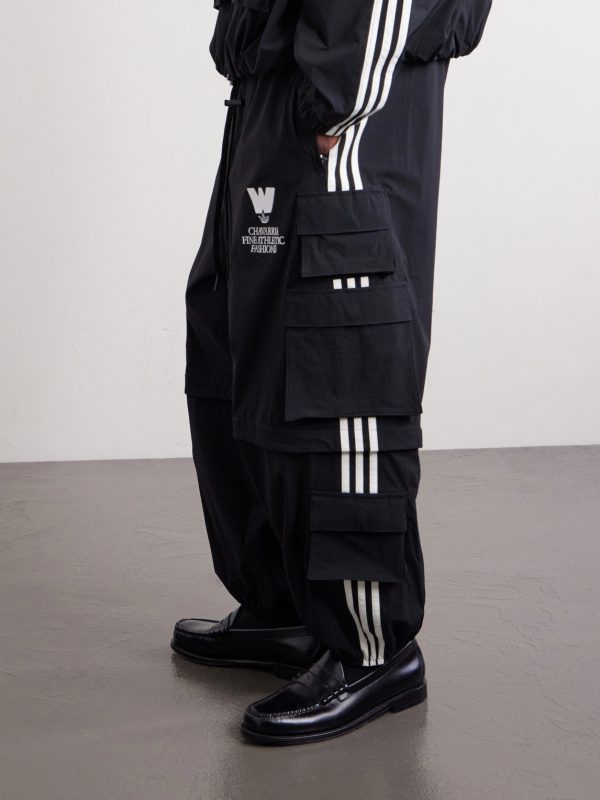 + Willy Chavarria Logo-Embroidered Shell Cargo Sweatpants - CU + Willy Chavarria Logo-Embroidered Shell Cargo Sweatpants - CU