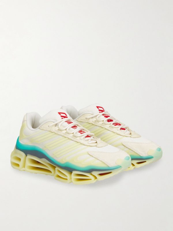 + Willy Chavarria Megaride AG Suede-Trimmed Mesh Sneakers - FR