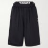 + Willy Chavarria Straight-Leg Striped Mesh Drawstring Shorts + Willy Chavarria Straight-Leg Striped Mesh Drawstring Shorts