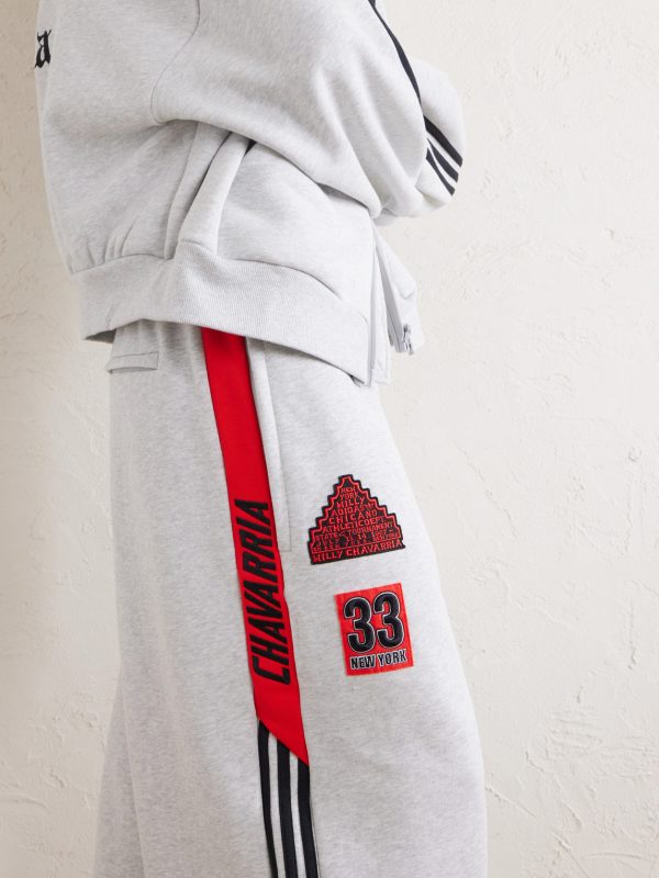 + Willy Chavarria Tapered Appliquéd Stretch-Cotton Jersey Sweatpants - CU