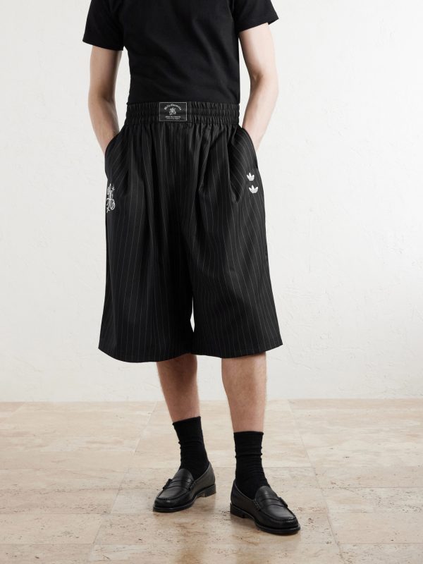 + Willy Chavarria Pinstriped Wool-Blend Twill Shorts - FR + Willy Chavarria Pinstriped Wool-Blend Twill Shorts - FR