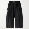+ Willy Chavarria Pinstriped Wool-Blend Twill Shorts + Willy Chavarria Pinstriped Wool-Blend Twill Shorts
