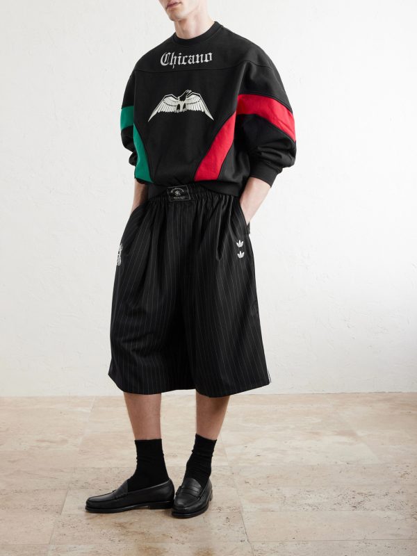 + Willy Chavarria Pinstriped Wool-Blend Twill Shorts - OU + Willy Chavarria Pinstriped Wool-Blend Twill Shorts - OU