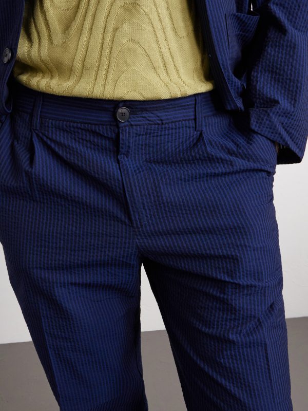 Atlantico Straight-Leg Organic Cotton-Seersucker Trousers - CU Atlantico Straight-Leg Organic Cotton-Seersucker Trousers - CU