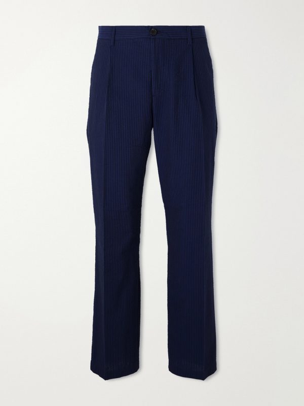 Atlantico Straight-Leg Organic Cotton-Seersucker Trousers Atlantico Straight-Leg Organic Cotton-Seersucker Trousers