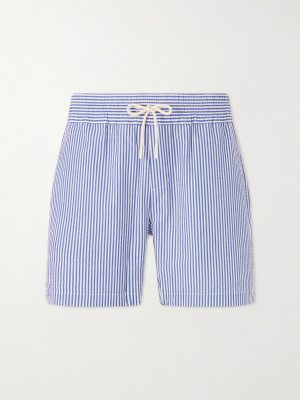 Atlantico Straight-Leg Striped Cotton-Seersucker Shorts Atlantico Straight-Leg Striped Cotton-Seersucker Shorts