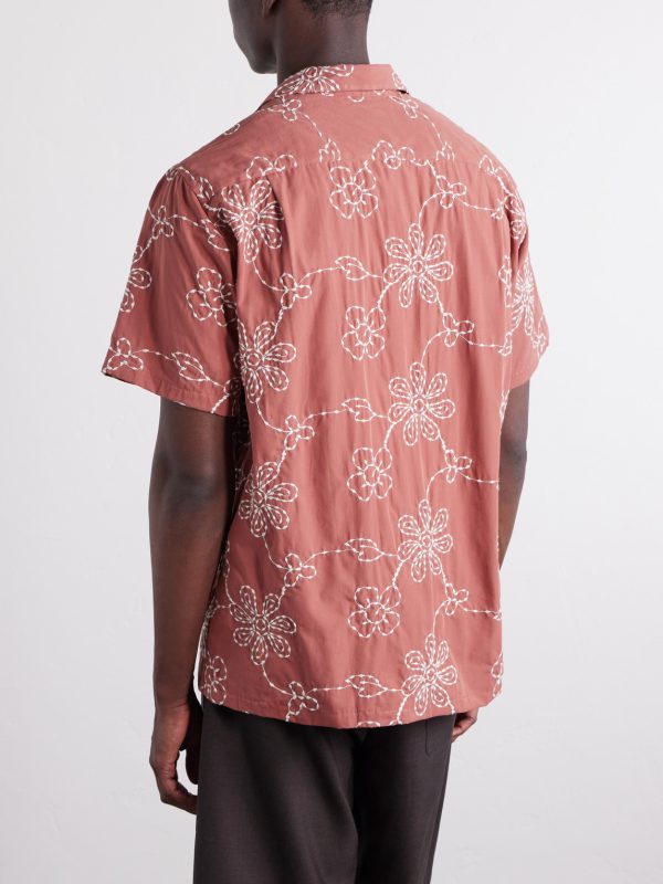 Compota Embroidered Cotton-Blend Shirt - BK
