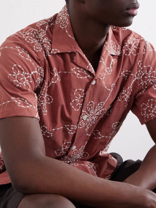 Compota Embroidered Cotton-Blend Shirt - CU