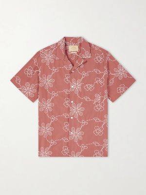 Compota Embroidered Cotton-Blend Shirt