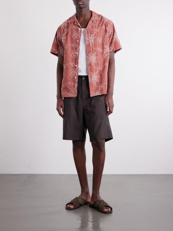 Compota Embroidered Cotton-Blend Shirt - OU
