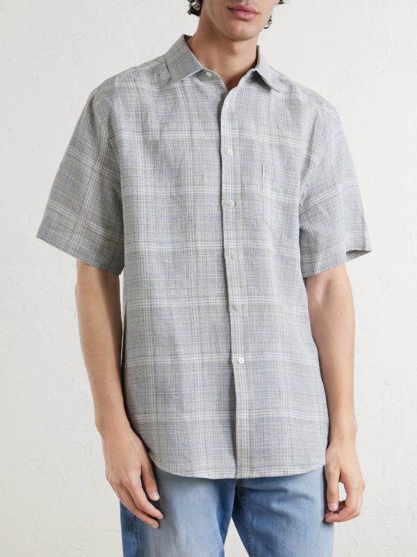 Gem Checked Linen Shirt - FR