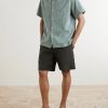 Portuguese Tile Camp-Collar Embroidered Cotton-Blend Shirt - OU Portuguese Tile Camp-Collar Embroidered Cotton-Blend Shirt - OU
