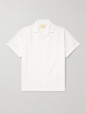 Reeve Convertible-Collar Organic Cotton-Jacquard Shirt Reeve Convertible-Collar Organic Cotton-Jacquard Shirt
