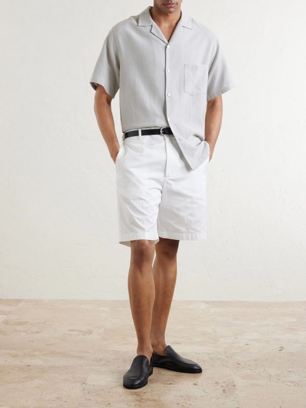 Jones Camp-Collar Cotton Shirt - OU Jones Camp-Collar Cotton Shirt - OU
