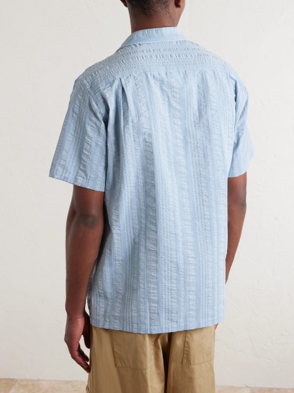 Prana Camp-Collar Striped Cotton Shirt - BK