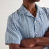 Prana Camp-Collar Striped Cotton Shirt - CU