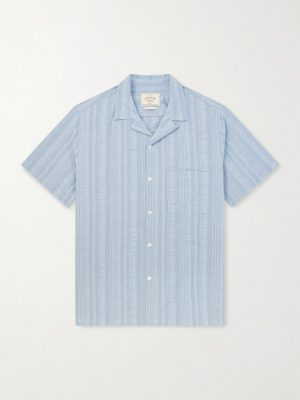 Prana Camp-Collar Striped Cotton Shirt Prana Camp-Collar Striped Cotton Shirt