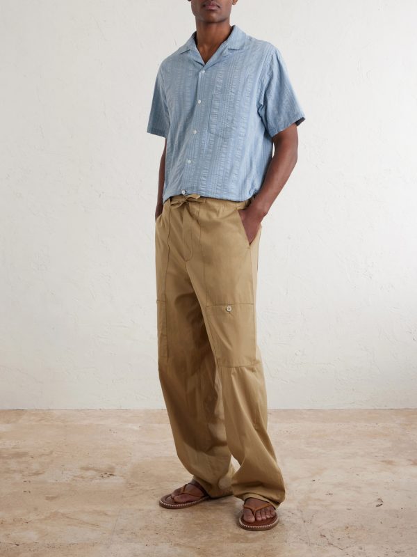 Prana Camp-Collar Striped Cotton Shirt - OU