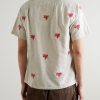 Convertible-Collar Embroidered Linen and Cotton-Blend Shirt - BK Convertible-Collar Embroidered Linen and Cotton-Blend Shirt - BK