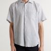 Aaron Striped Cotton and Linen-Blend Shirt - FR Aaron Striped Cotton and Linen-Blend Shirt - FR