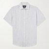 Aaron Striped Cotton and Linen-Blend Shirt Aaron Striped Cotton and Linen-Blend Shirt