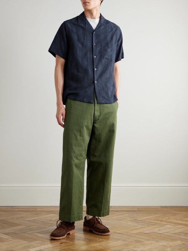 Palm Convertible-Collar Organic Cotton and TENCEL™Lyocell-Blend Shirt - OU