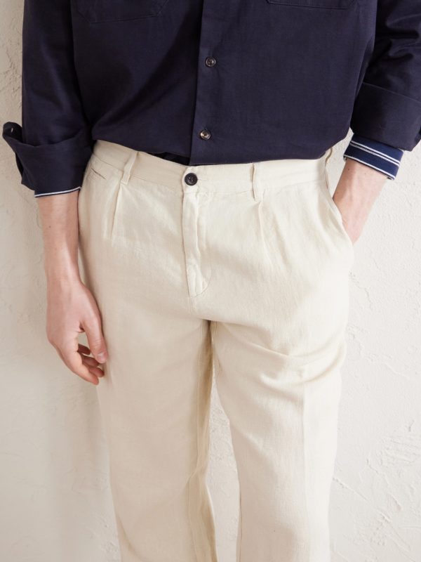 Straight-Leg Linen Trousers - CU Straight-Leg Linen Trousers - CU